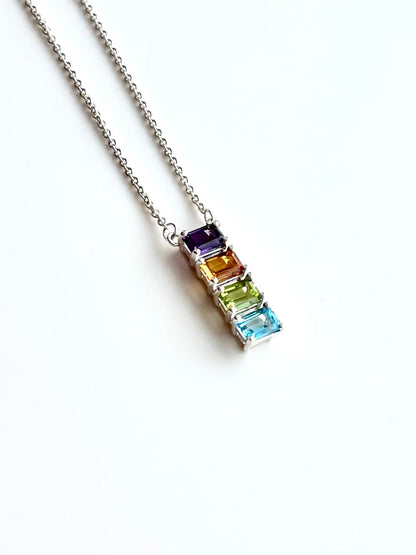 Lexington Bar Necklace - Various Gemstones - Hannah Daye & Company