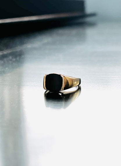 Milan Piccolo Ring - 14k Gold Black Onyx - Hannah Daye & Company