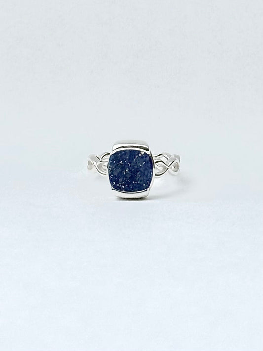Milanese Ring - Lapis - Hannah Daye & Company