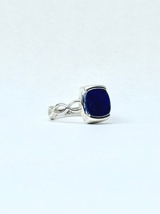 Milanese Ring - Lapis - Hannah Daye & Company