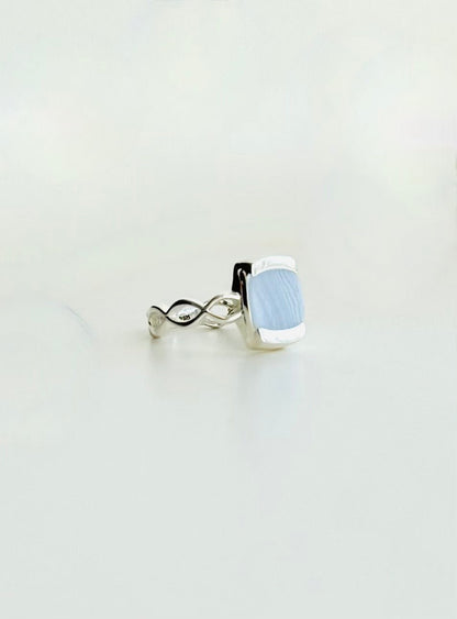 Milanese Ring - Lavender Agate - Hannah Daye & Company