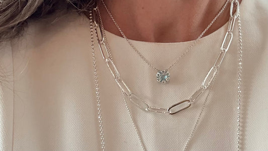 Poppy Necklace - Sky Blue Topaz - Hannah Daye & Company