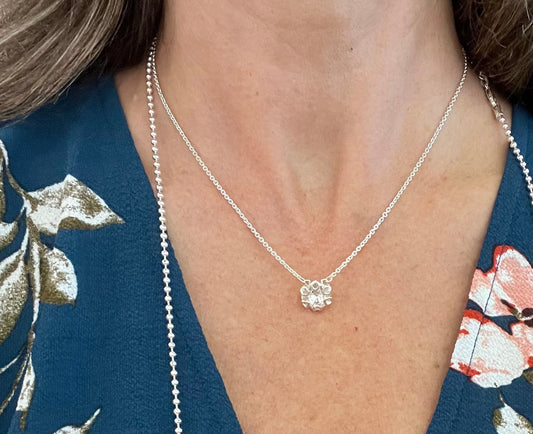 Poppy Necklace - White Topaz - Hannah Daye & Company