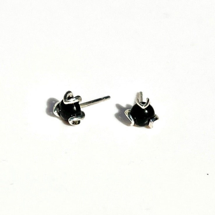 Fiore Sterling Studs in Black Onyx by Hannah Daye