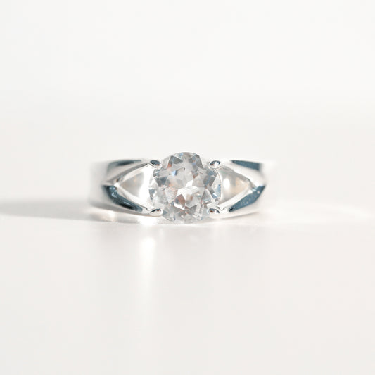 Crystal Quartz Brillante Sterling Silver Ring Hannah Daye & Co