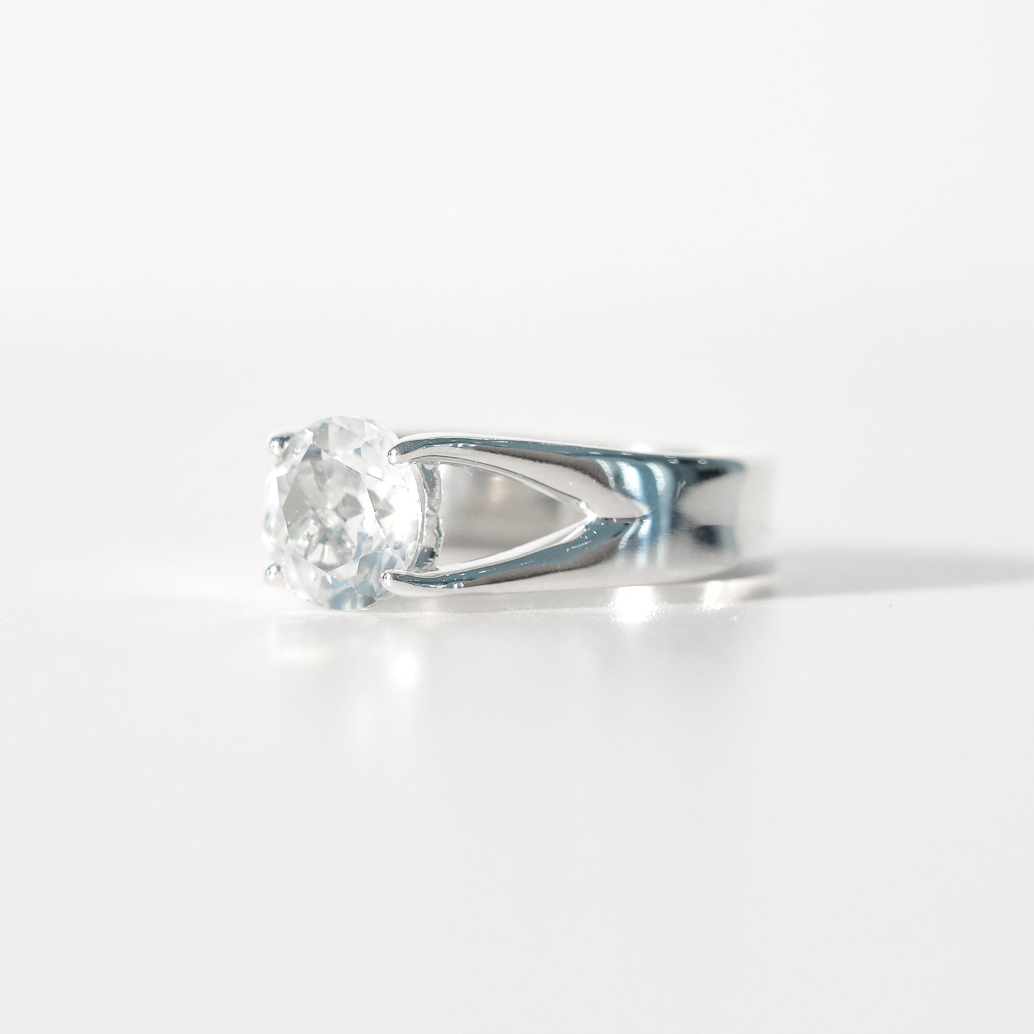 Crystal Quartz Brillante Sterling Silver Ring Hannah Daye & Co