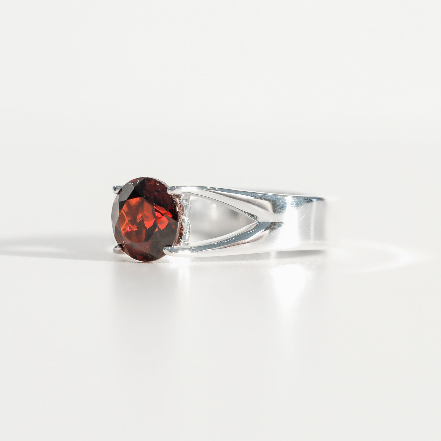 Garnet Brillante Sterling Silver Ring Hannah Daye & Co