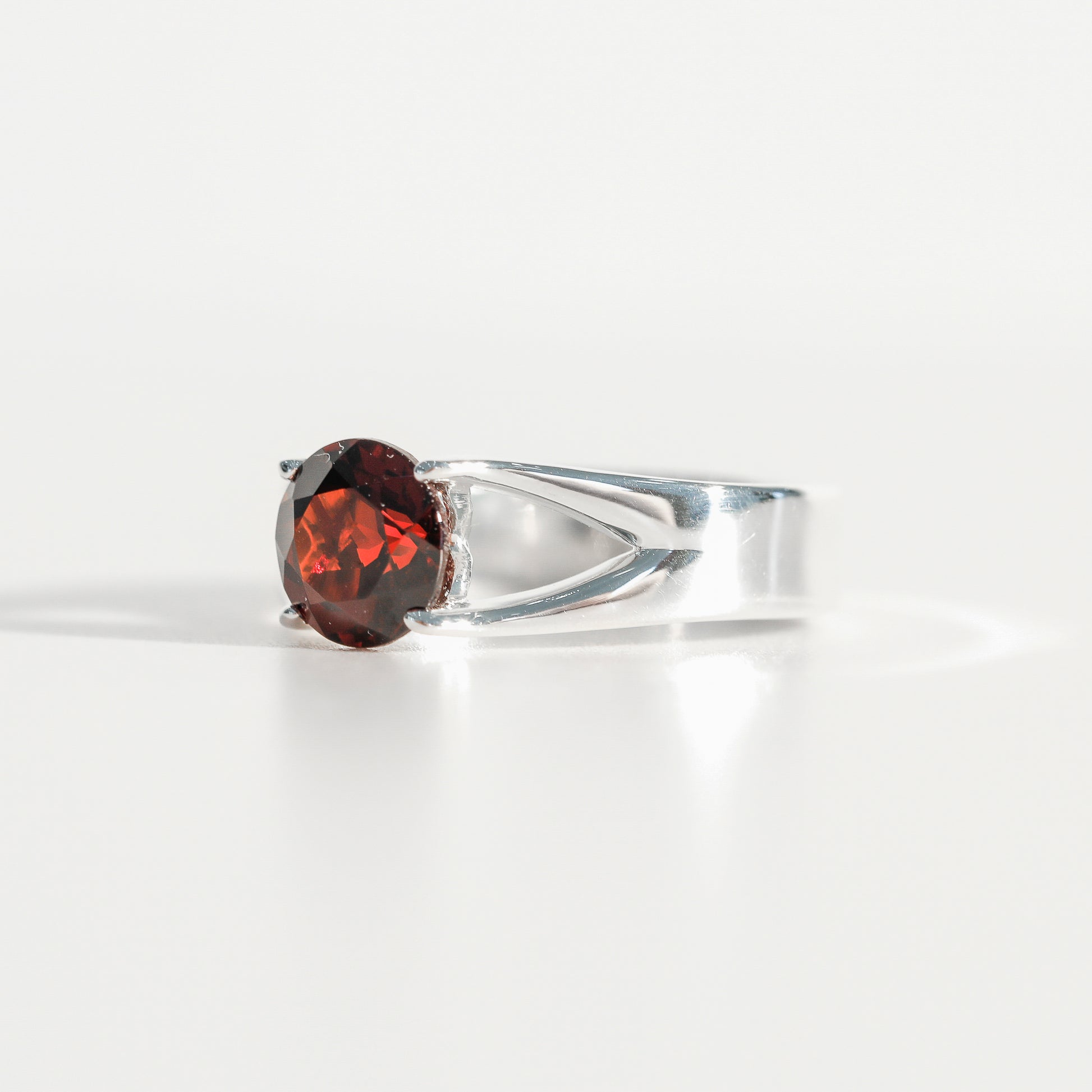 Garnet Brillante Sterling Silver Ring Hannah Daye & Co