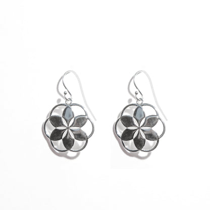 Rosette Dangle Earrings