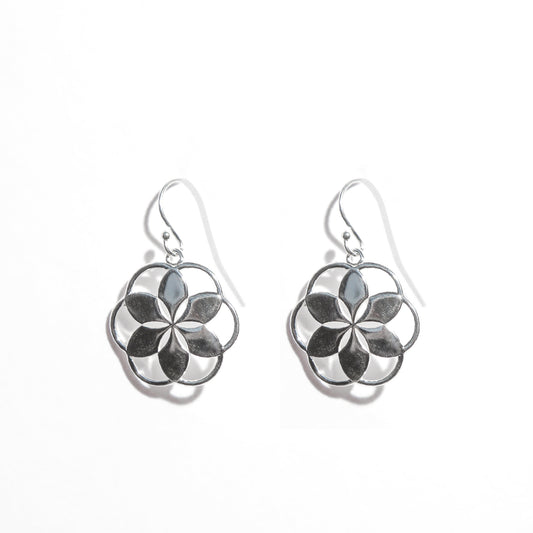 Rosette Dangle Earrings