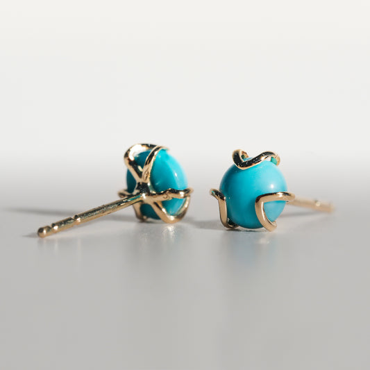 Fiore Earrings in Turquoise in 14k Gold Hannah Daye & Co
