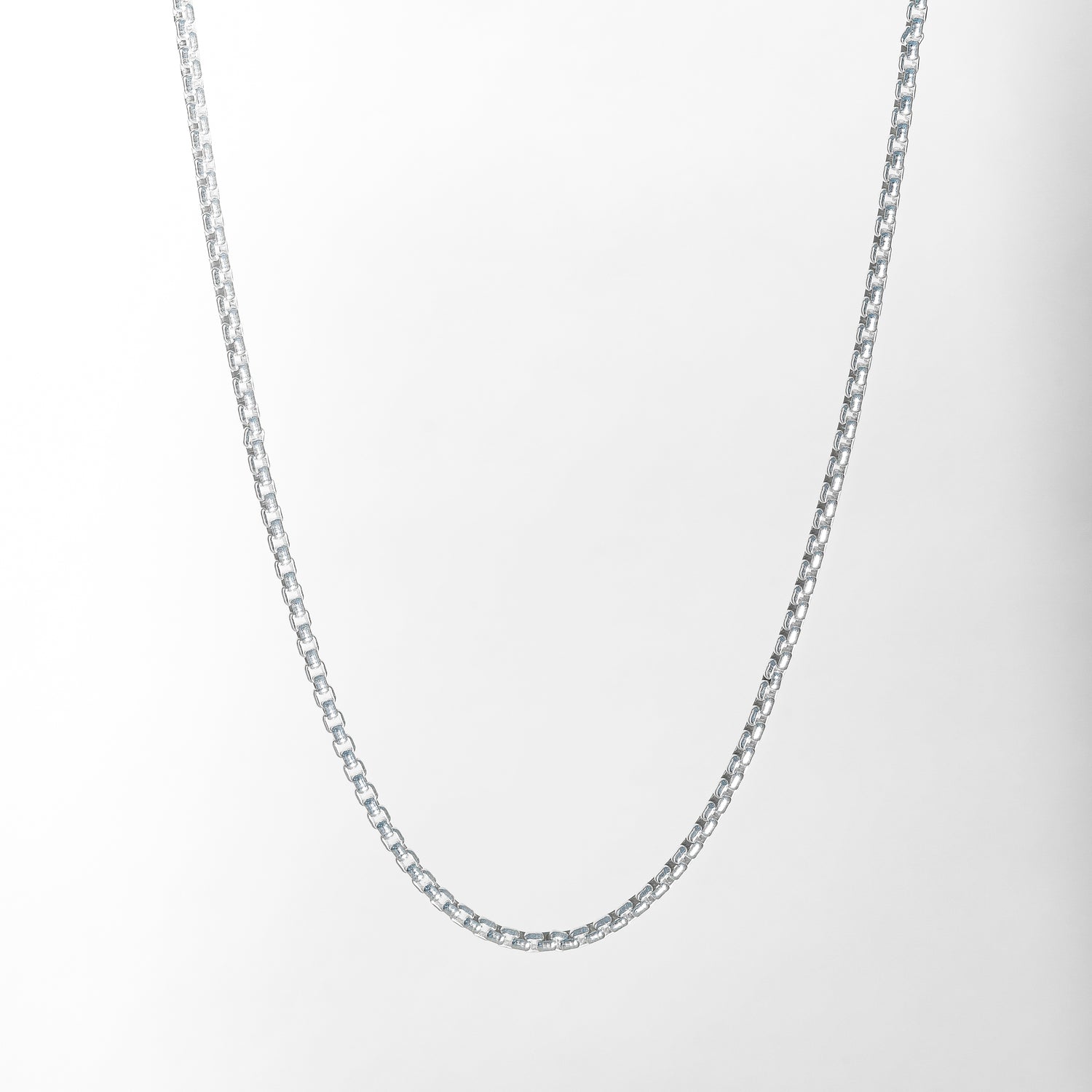 Venetian Necklace box chain in Sterling Silver Hannah Daye & Co