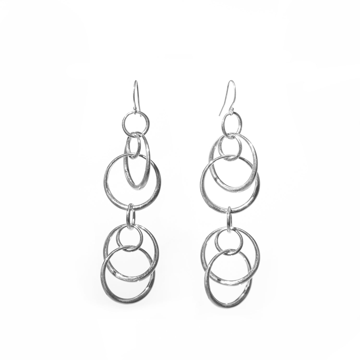Saturn doubles earrings in sterling silver Hannah Daye & company