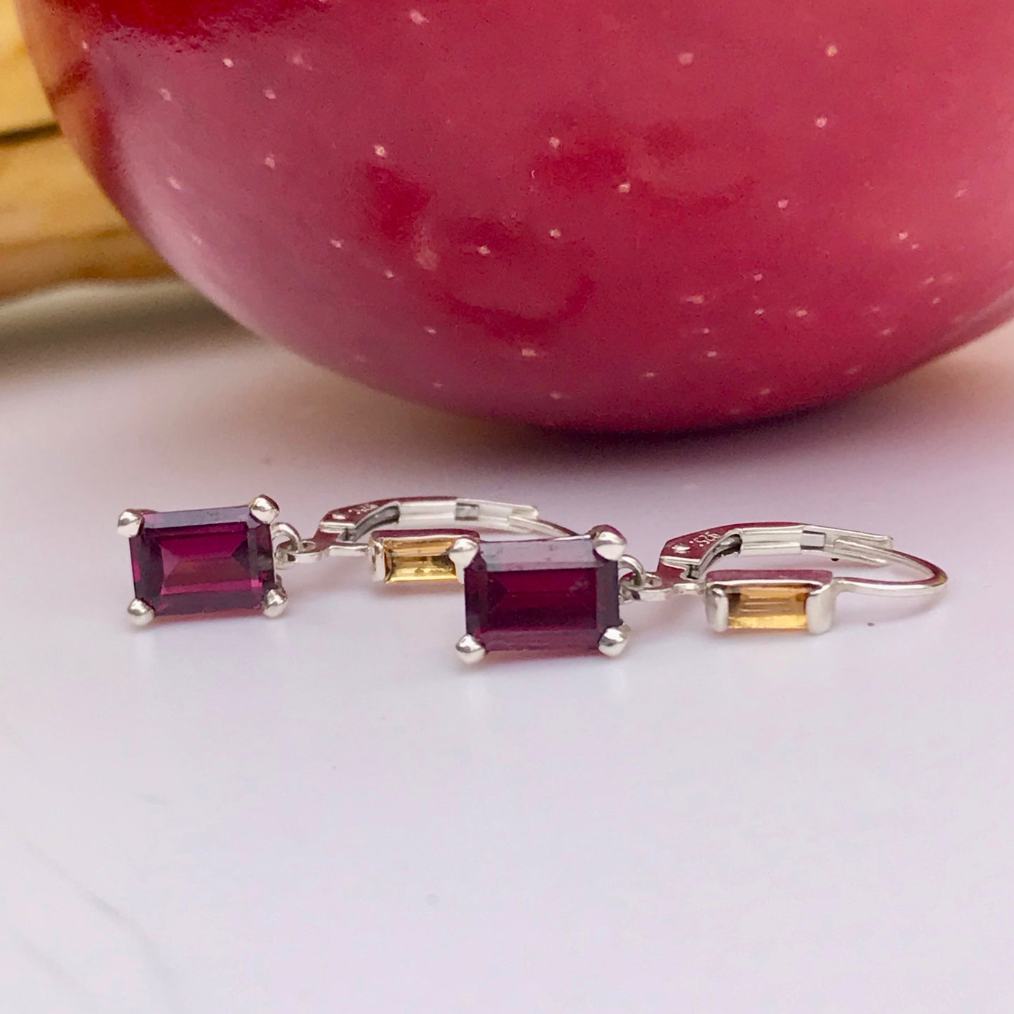 Lexi Drops in Garnet Rhodolite and Citrine by Hannah Daye & Co