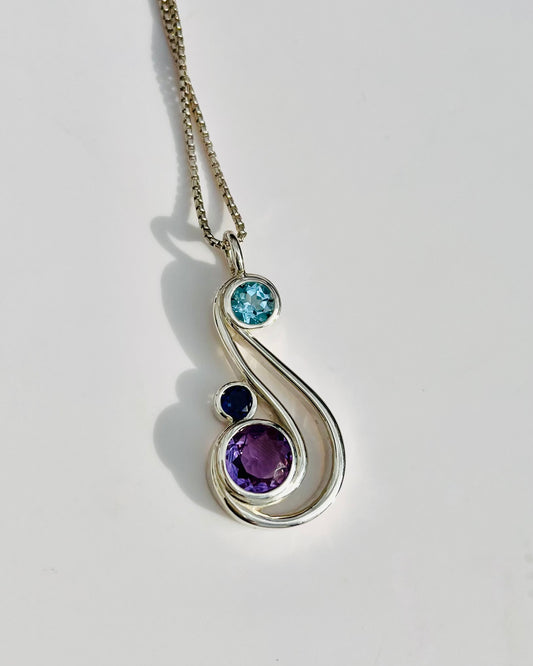 Aria Pendant with Iolite by Hannah Daye & Co