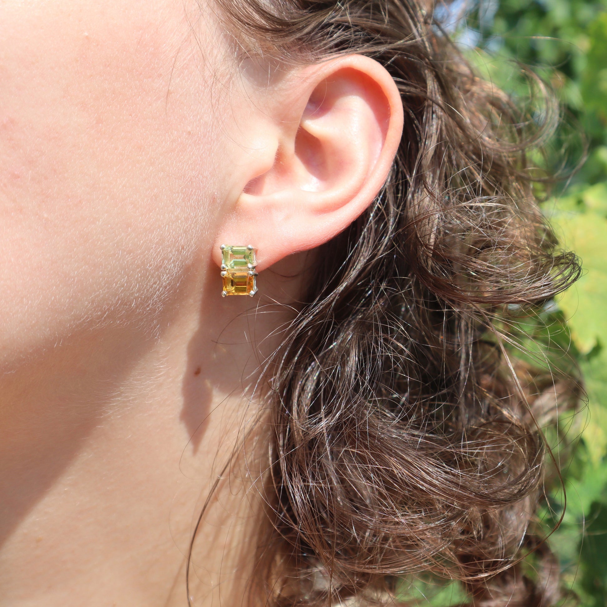 Citrine Lexington Earrings wearing Hannah Daye & Co November Birthstones