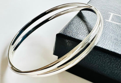 Milan Bangle sterling silver handcrafted Hannah Daye & Co