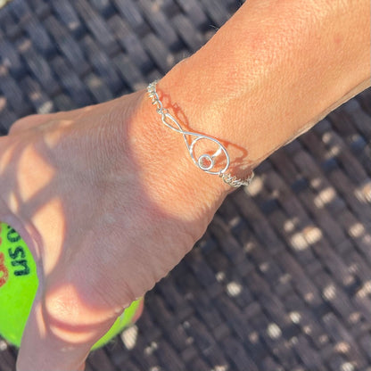 White Topaz Deuce Tennis Bracelet by Hannah Daye