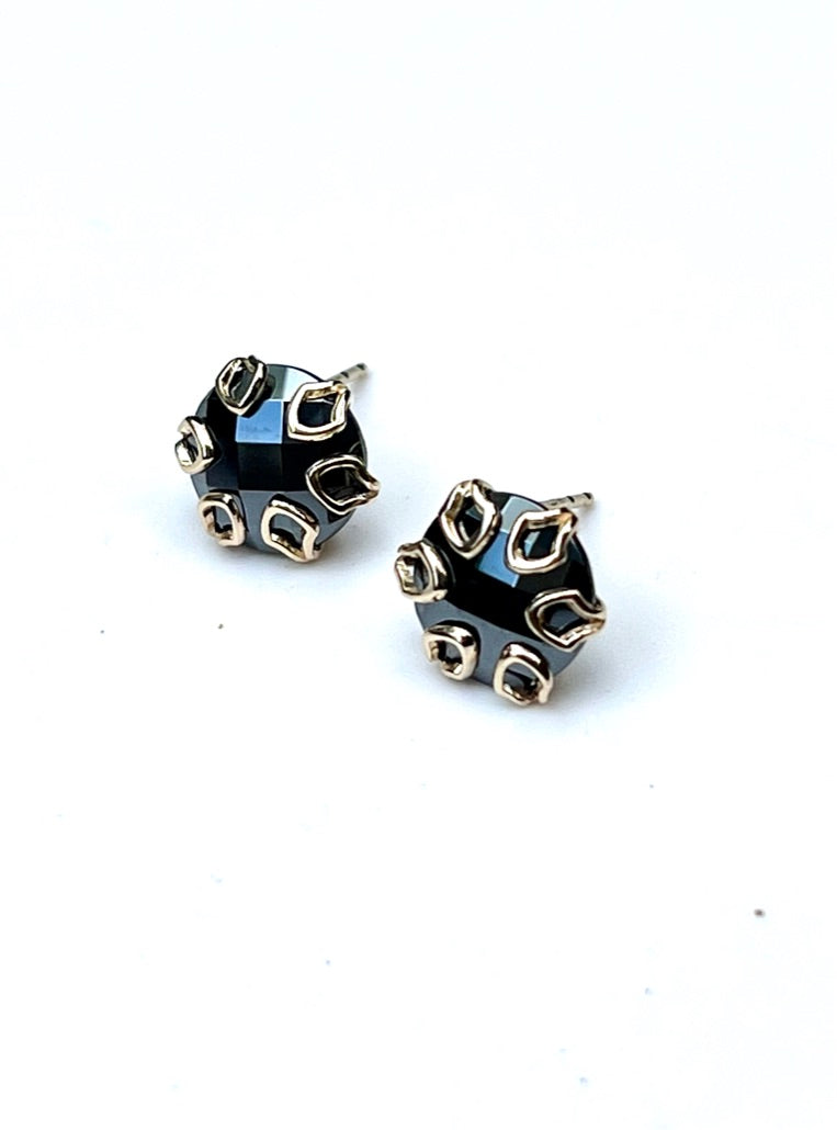 Poppy Earrings 14k gold artisan-made Hannah Daye & Co