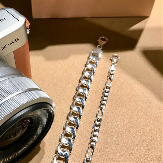 Bordillo and Figaro sterling silver Bracelets Hannah Daye & Company