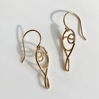 Tennis Deuce Ace 14k gold earrings Hannah Daye & Co
