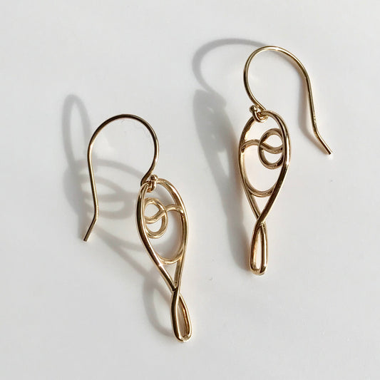 Tennis Deuce Ace 14k gold earrings Hannah Daye & Co