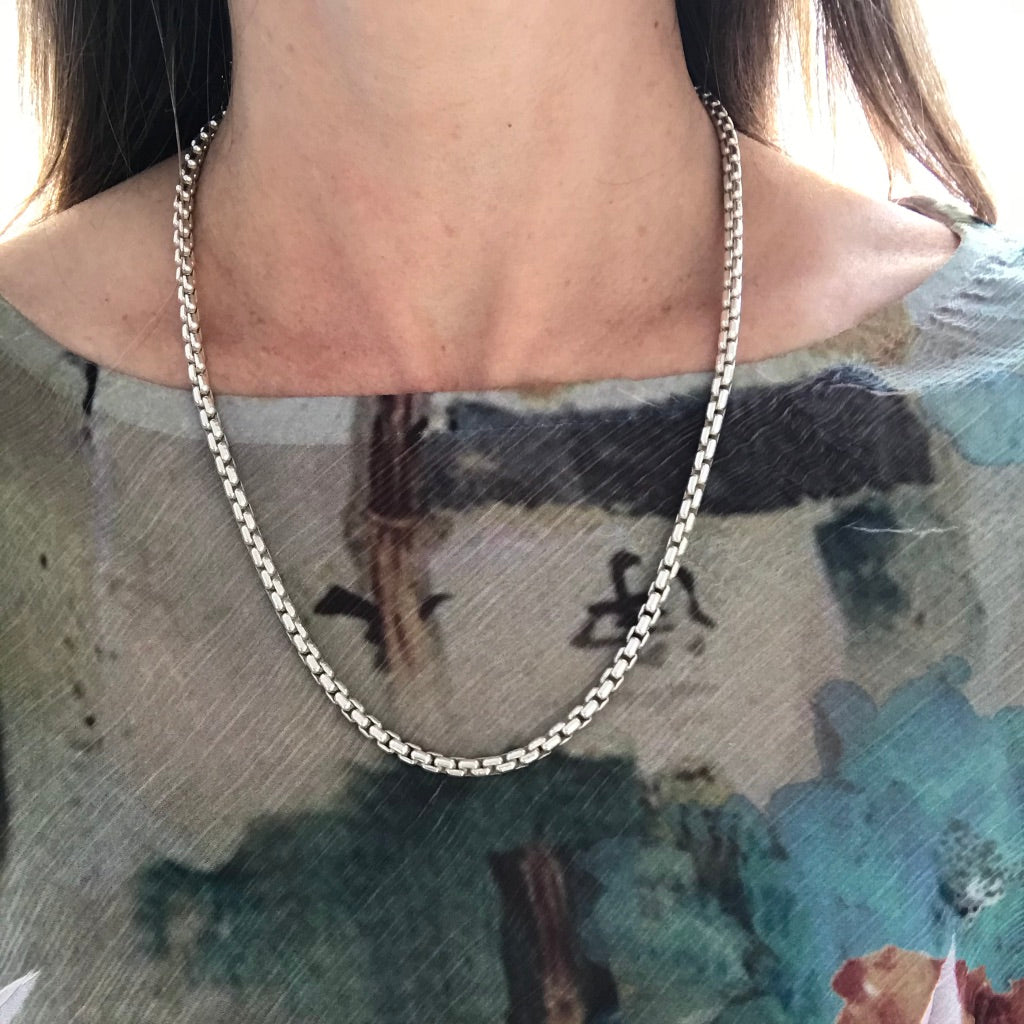 Venetian sterling necklace 22 statement by Hannah Daye & Co